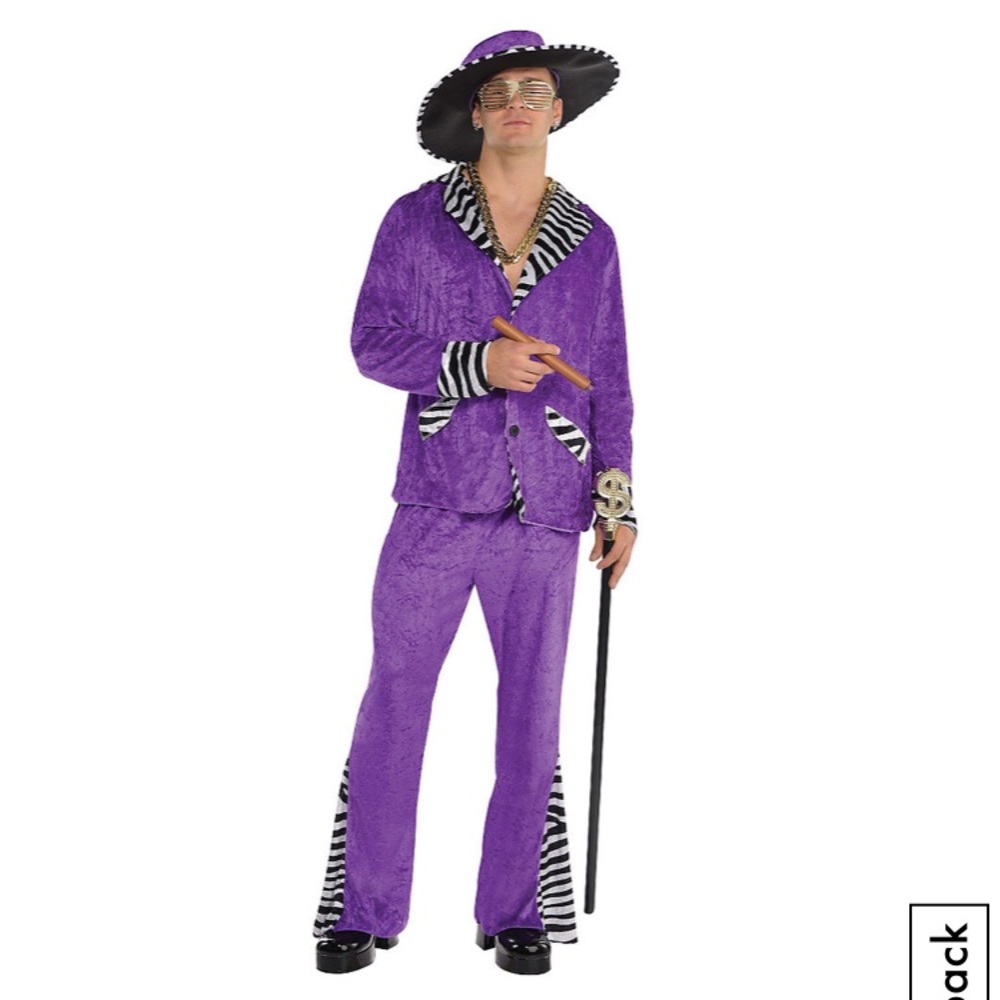 Purple pimp suit Large size large.